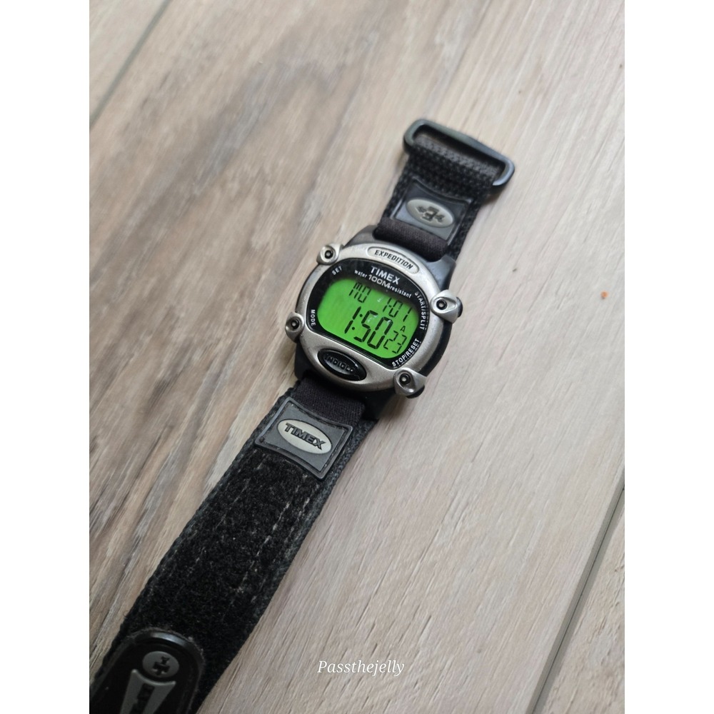 Vtg Timex Watch Mens Expedition Digital Y2K Tactical Outdoor Trail Sport Chrono